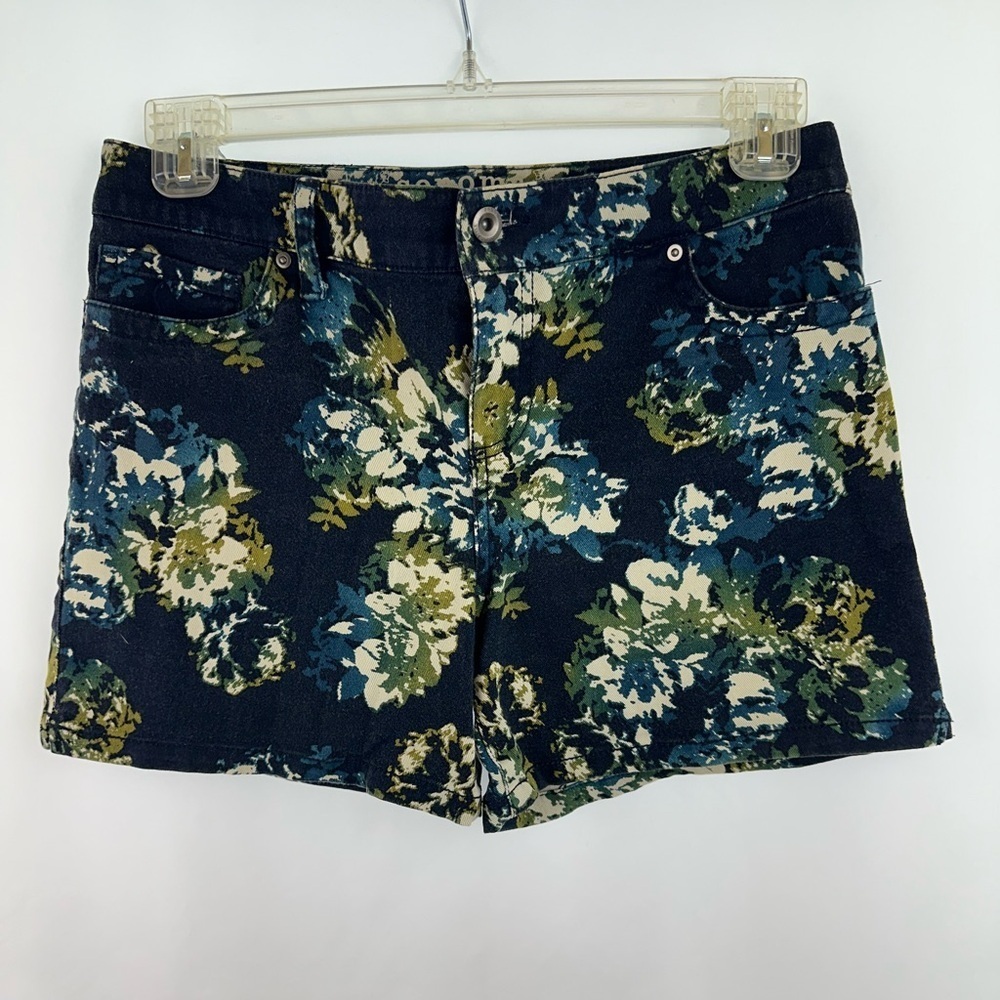 Sonoma Blue Floral Denim Short Shorts Size 6